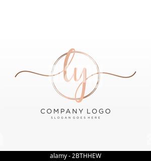 YL Initial Letter handwriting logo with circle brush template vector  26424853 Vector Art at Vecteezy