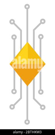 Digital system of virtual banking with bitcoin currency Stock Vector