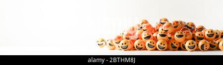 Infinite emoticons 3d rendering background, social media and communications concept Stock Photo