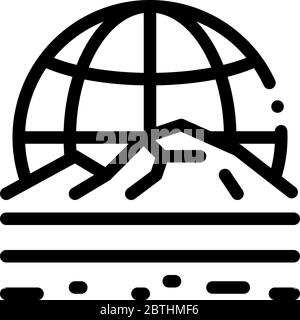geomorphology science icon vector outline illustration Stock Vector ...