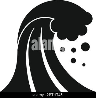 Damage tsunami icon. Simple illustration of damage tsunami vector icon for web design isolated on white background Stock Vector