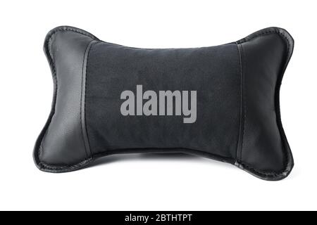 Black neck pillow isolated on a white background. Stock Photo