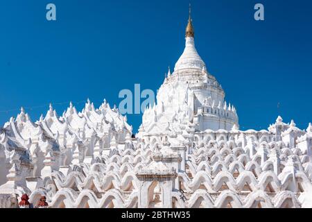 Hsinbyume Pagoda near Mandalay, Myanmar. Stock Photo
