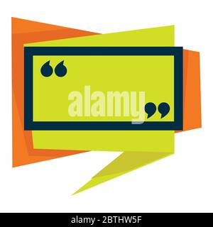 Blank banner for citation or commenting chat box Stock Vector