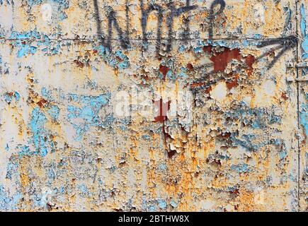 Rusted surface close-up, corrosion of metal Stock Photo