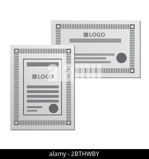 illustration of the samples and templates certificates on the white background Stock Vector