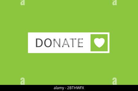 Donate button icon Stock Vector