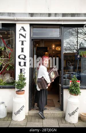 Narberth Antiques in Pembrokeshire, Wales UK Stock Photo