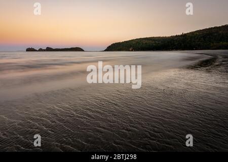 Colourful evenig mood at Cape Hillsborough. Stock Photo