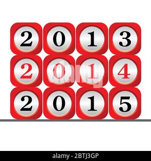dial 2015 color vector illustration Stock Vector
