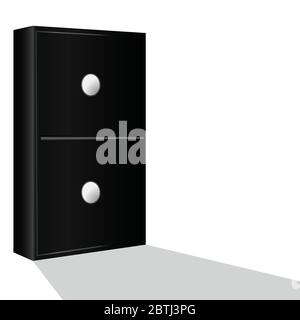 domino one one vector illustration on white background Stock Vector