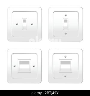 four switches for light vector illustration on white Stock Vector