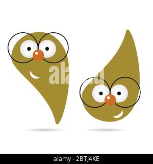 funny and cute drops water vector illustration Stock Vector