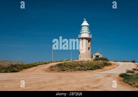 Vlamingh Head Lighthouse at the Coral Coast close to Exmouth. Stock Photo