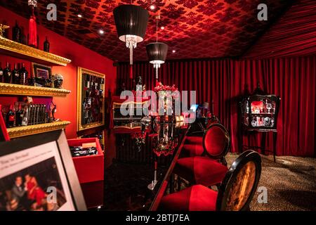 Red Room at Raymond Vineyards. Napa Valley, California. Stock Photo