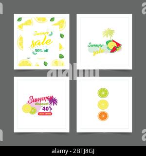 Seasonal summer sale - online shopping vector pattern collection. Sale, black friday Stock Vector