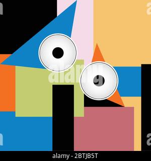 image abstract in vector illustration with eye Stock Vector