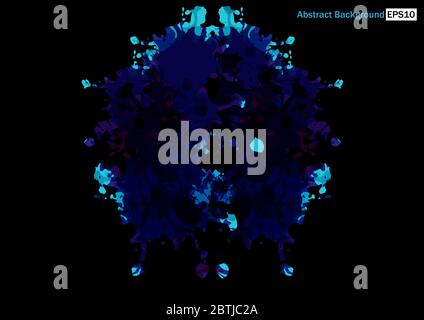 Abstract vector splatter color on black color design background. illustration vector design Stock Vector