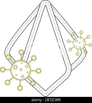 Virus handkerchief icon Stock Vector