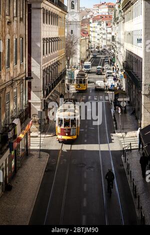 Lisbon is both history and contemporaneity, old and new, light and dark, reality and magic. Stock Photo