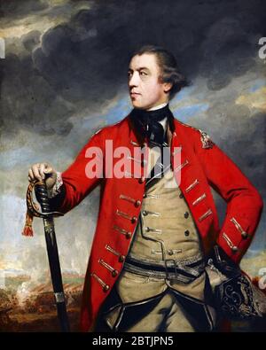 General John Burgoyne (1722–1792), portrait by Joshua Reynolds, oil on canvas, c.1766. Stock Photo