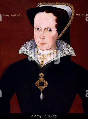 Queen Mary I of England by unknown artist, oil on panel, c.1590-1610 Stock Photo