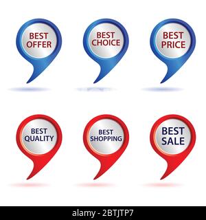 pointers blue and red vector illustration Stock Vector