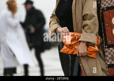 Neon orange clutch on sale bag