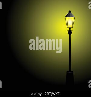 street lamp color vector illustration Stock Vector