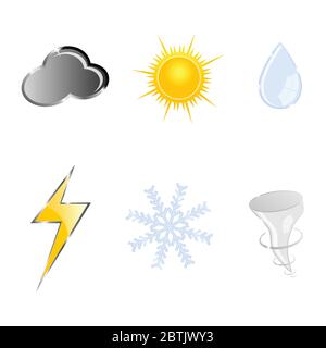 sign for weather vector illustration on a white background Stock Vector