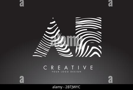 AD Fingerprint Zebra Letter Logo Design. AD Logo with fingerprint ...