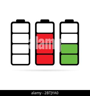 battery color vector illustration Stock Vector