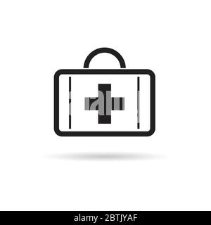 first aid case icon vector Stock Vector