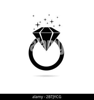 diamond ring vector illustration Stock Vector