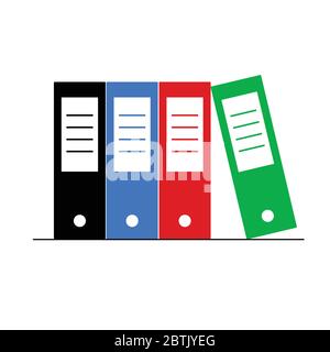 folders color vector illustration Stock Vector