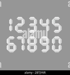 digital number vector illustration on grey background Stock Vector
