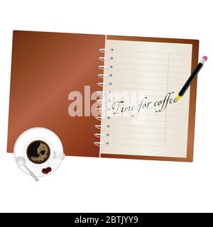 time for coffee vector illustration Stock Vector