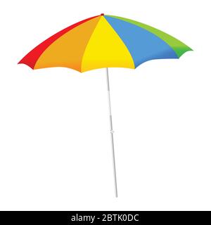 umbrella color vector illustration on a white background Stock Vector