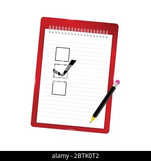 test ticking vector illustration Stock Vector