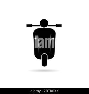 scooter retro icon vector illustration on white Stock Vector