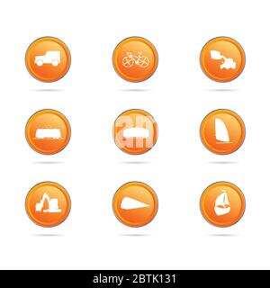 vehicle button color vector illustration Stock Vector