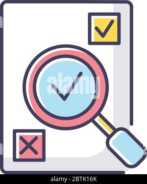 Evaluation RGB color icon Stock Vector
