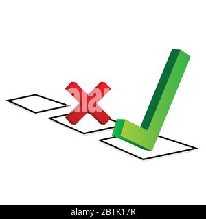ticking red and green vector illustration Stock Vector