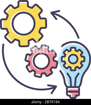 Implementation RGB color icon Stock Vector