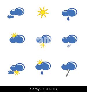 weather forecast sign vector illustartion Stock Vector