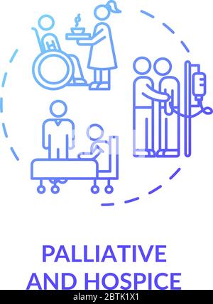 Palliative and hospice concept icon Stock Vector