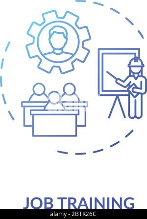 Job training concept icon Stock Vector