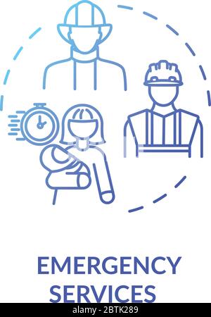 Emergency service concept icon Stock Vector