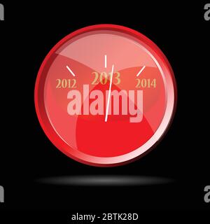 years to come art vector illustration on black Stock Vector