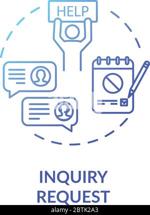 Inquiry request concept icon Stock Vector